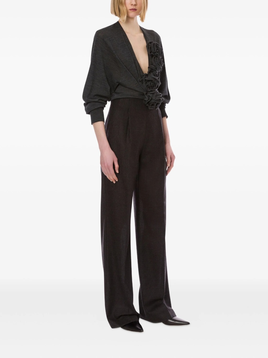 Pantaloni talie inalta Alberta Ferretti gri - Img 2