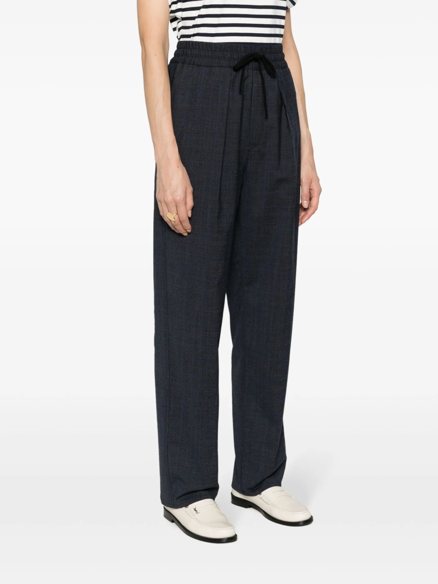 Pantaloni talie inalta ISABEL MARANT ETOILE albastri din lana si spandex/elastan - Img 3