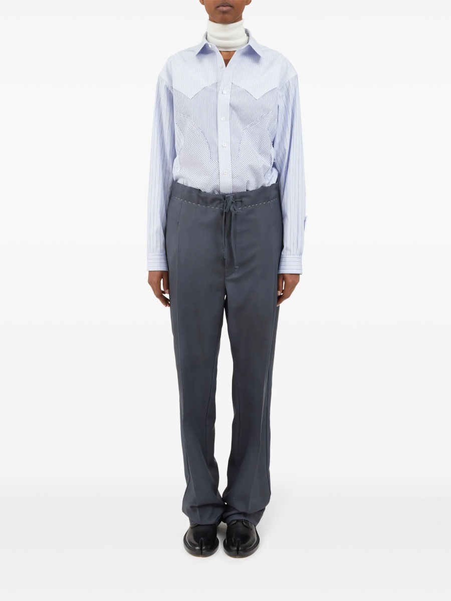 Pantaloni talie inalta Maison Margiela gri - Img 2