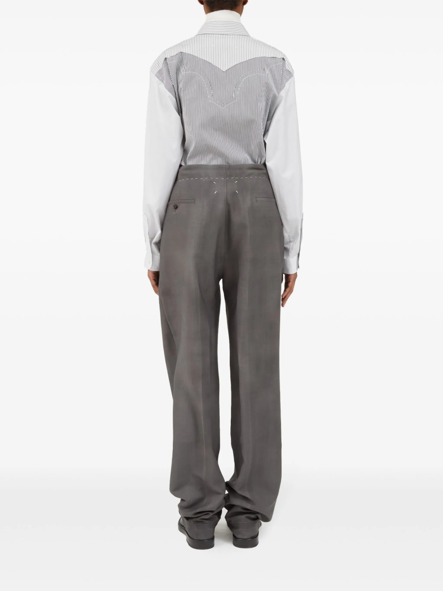 Pantaloni talie inalta Maison Margiela gri - Img 8