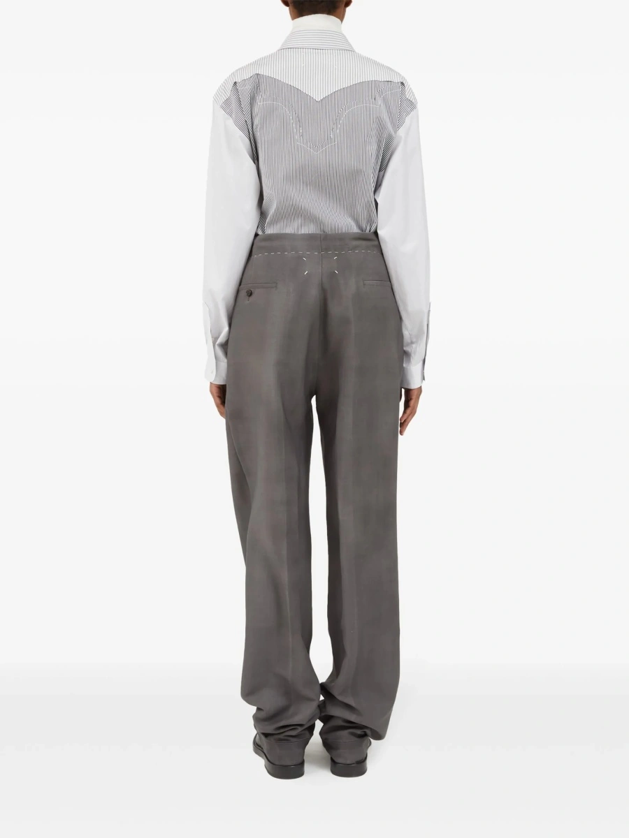 Pantaloni talie inalta Maison Margiela gri - Img 8