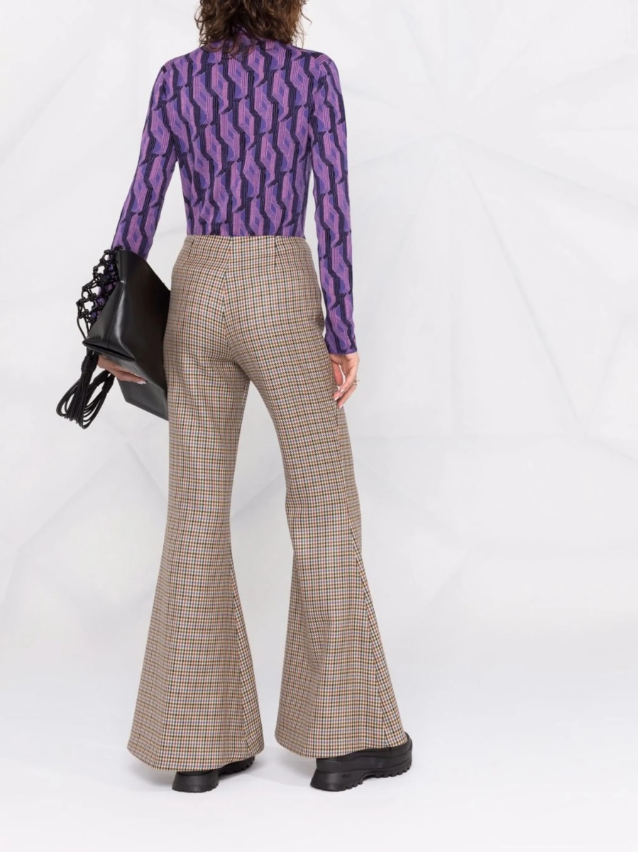 Pantaloni talie inalta Stella McCartney neutri - Img 4