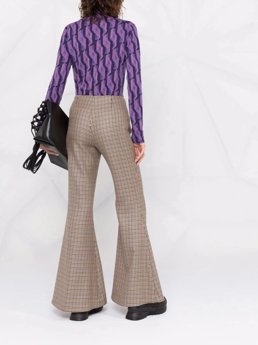 Pantaloni talie inalta Stella McCartney neutri - Img 4