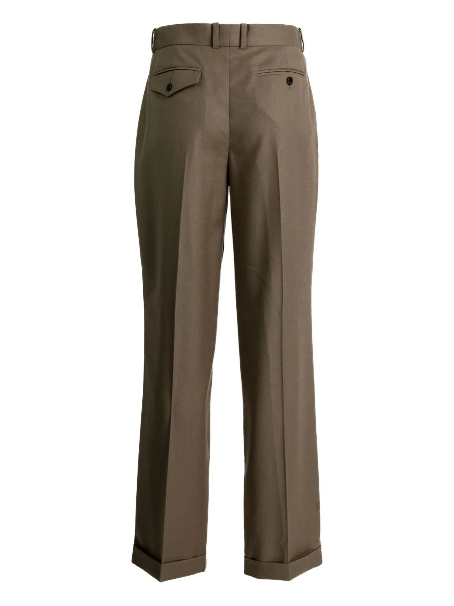 Pantaloni THE ROW verzi din lana - Img 4