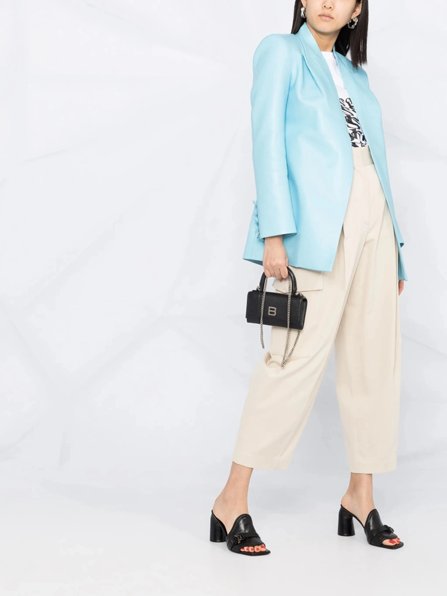 Pantaloni trei sferturi Givenchy neutri din bumbac - Img 2