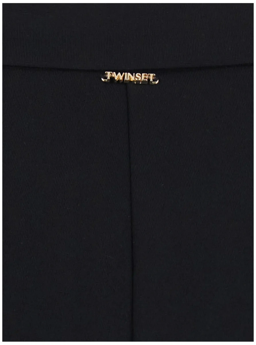 Pantaloni TWINSET negri din vascoza - Img 3