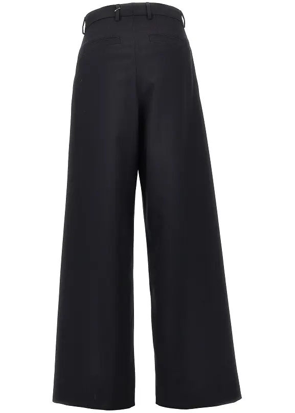 Pantaloni Wool gabardine wide leg pants - Img 3