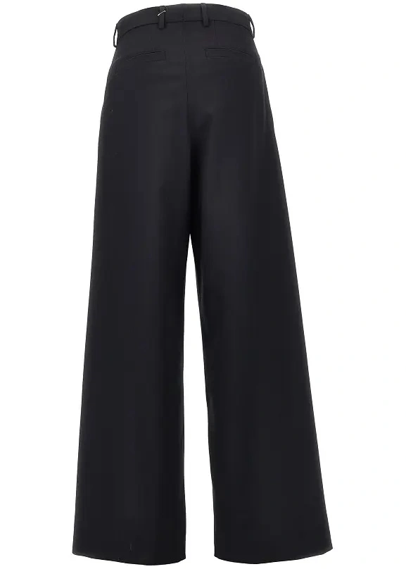 Pantaloni Wool gabardine wide leg pants - Img 3