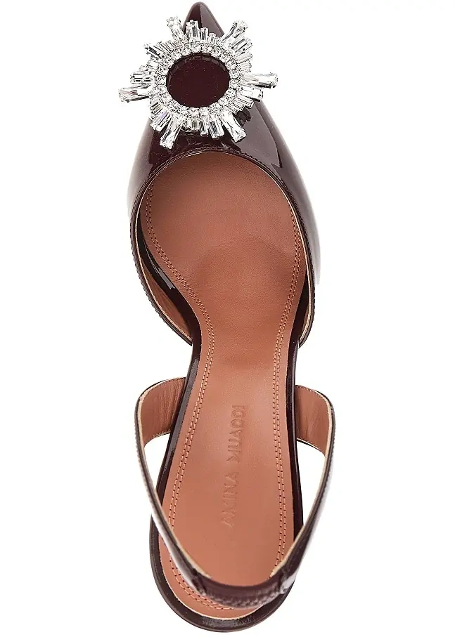 Pantofi 'Begum Sling' patent leather slingback pumps - Img 4
