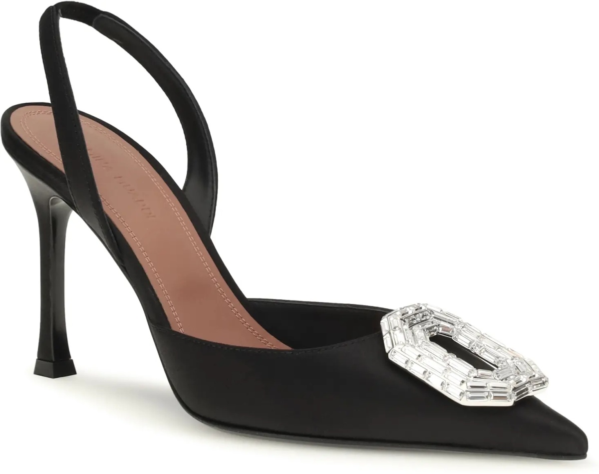 Pantofi Camelia satin Slingback Pumps - Img 2