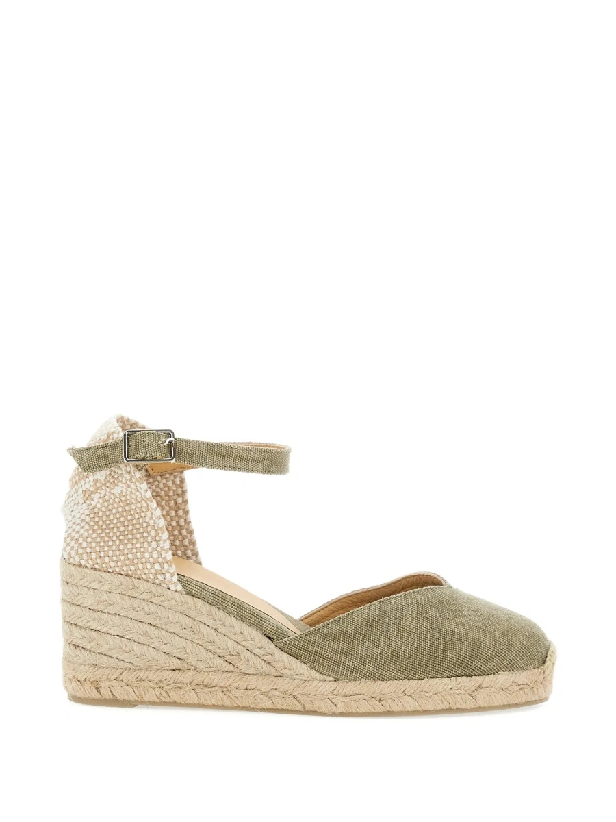 Pantofi cu platforma CASTAÑER verzi din material textil - Img 8