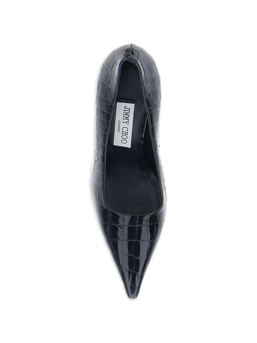 Pantofi cu toc Jimmy Choo albastri din piele - Img 6