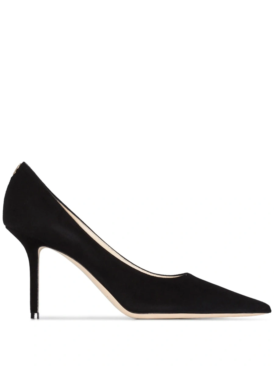 Pantofi cu toc Jimmy Choo negri din piele intoarsa - Img 9