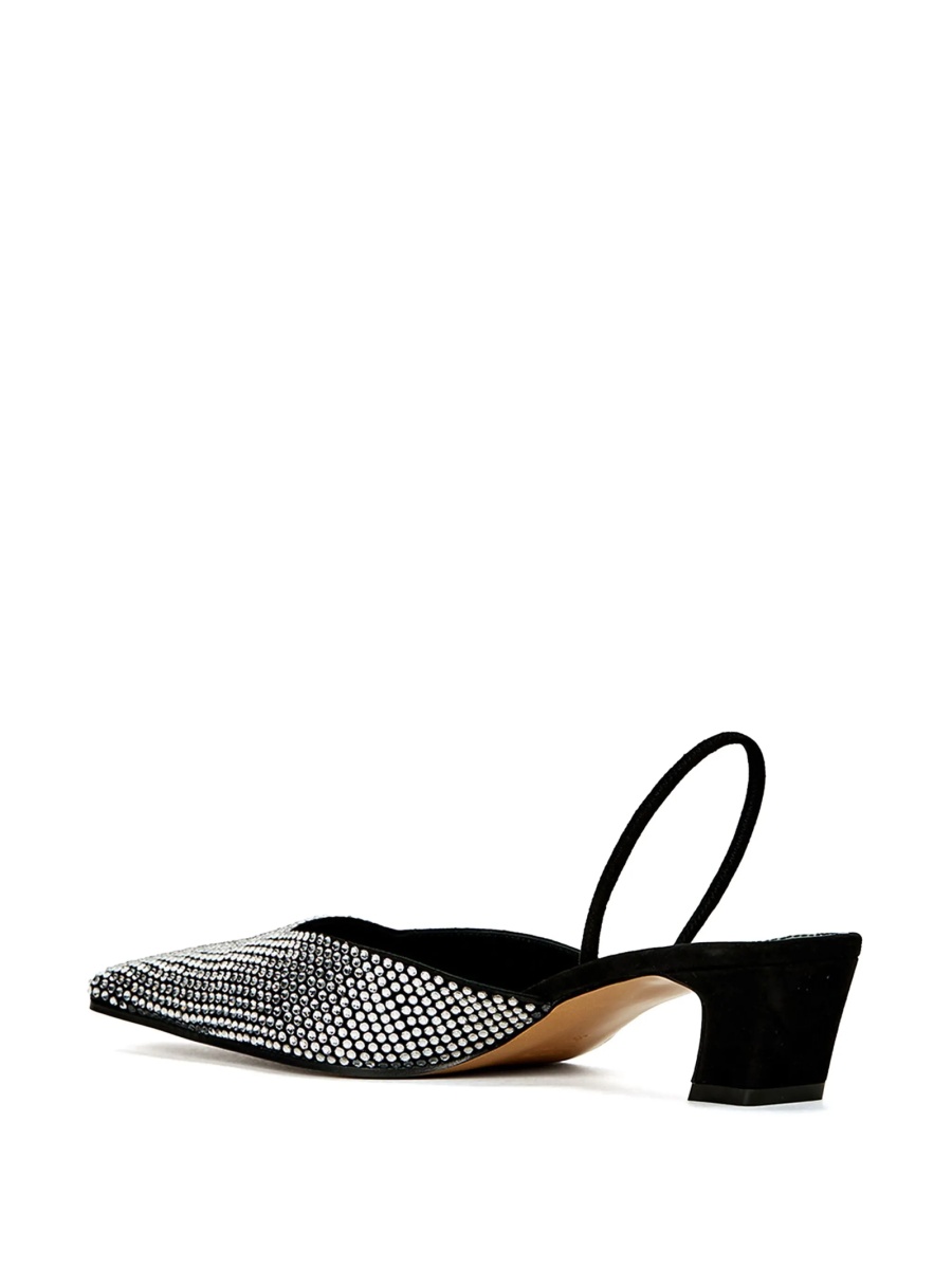 Pantofi cu toc Khaite negri din piele intoarsa - Img 3
