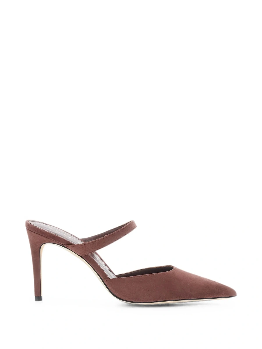 Pantofi cu toc Stuart Weitzman maro din piele - Img 8