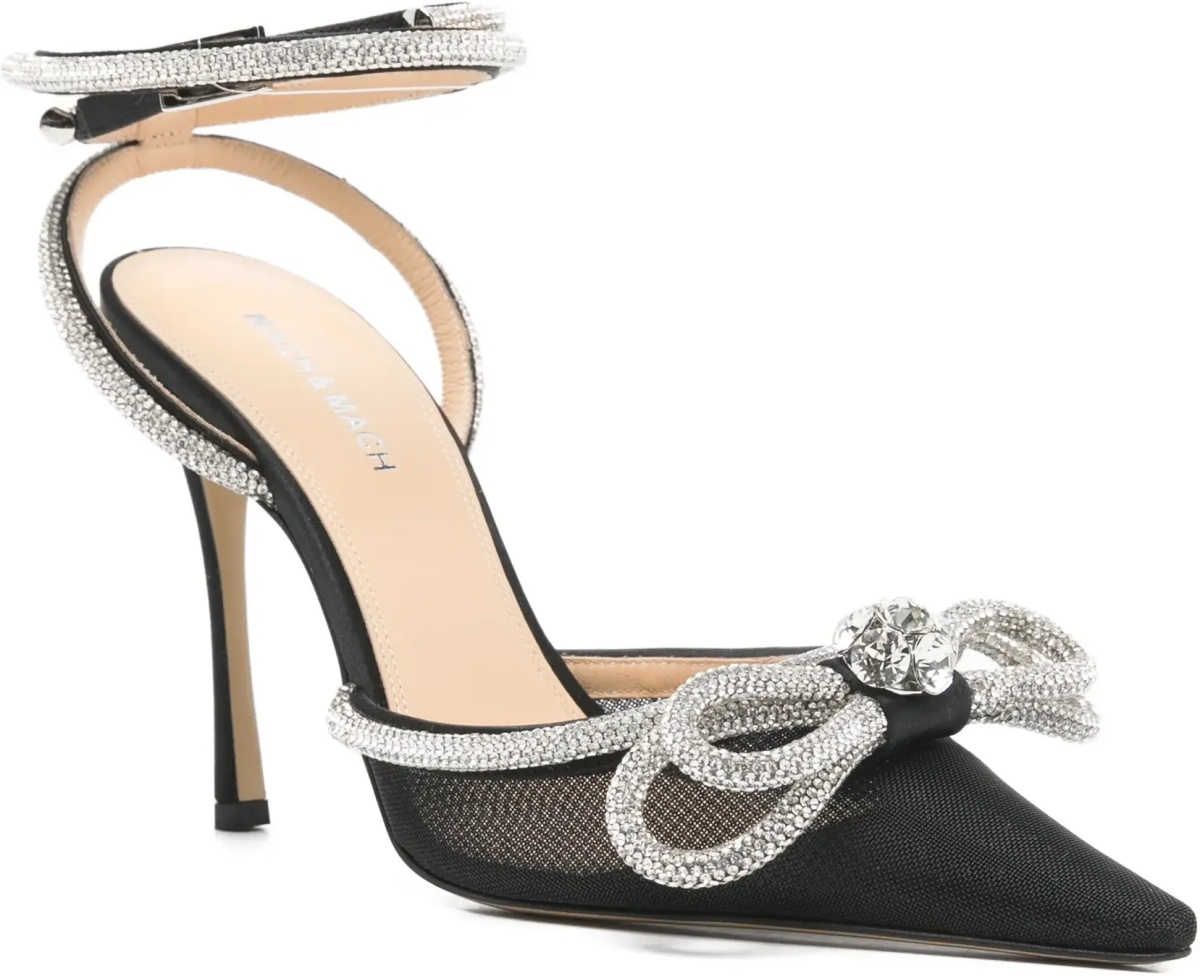 Pantofi Double bow satin Pumps - Img 2