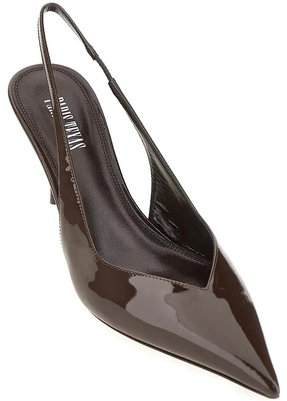 Pantofi 'Lidia' patent-leather slingback pumps - Img 2