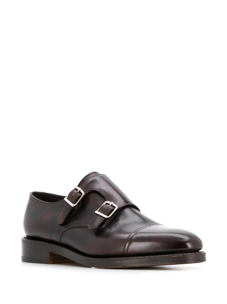 Pantofi Monkstrap JOHN LOBB maro din piele - Img 2