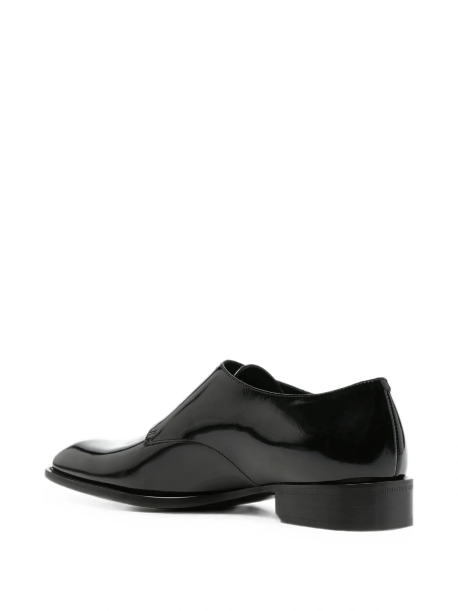 Pantofi Monkstrap Saint Laurent negri din piele - Img 3