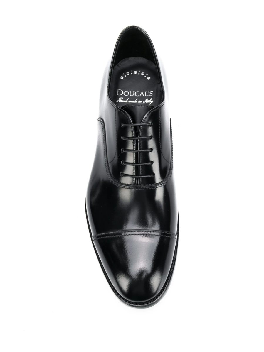 Pantofi Oxford Doucal's negri din piele - Img 4