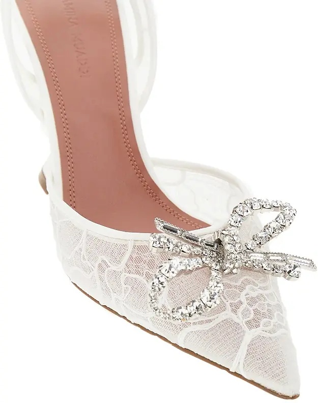 Pantofi 'Rosie Sling' lace slingback pumps - Img 2