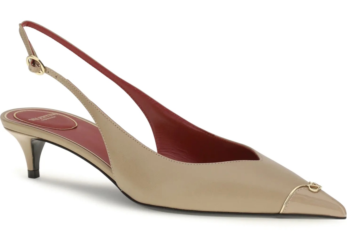 Pantofi VLogo Signature kitten-heel slingback Pumps - Img 2