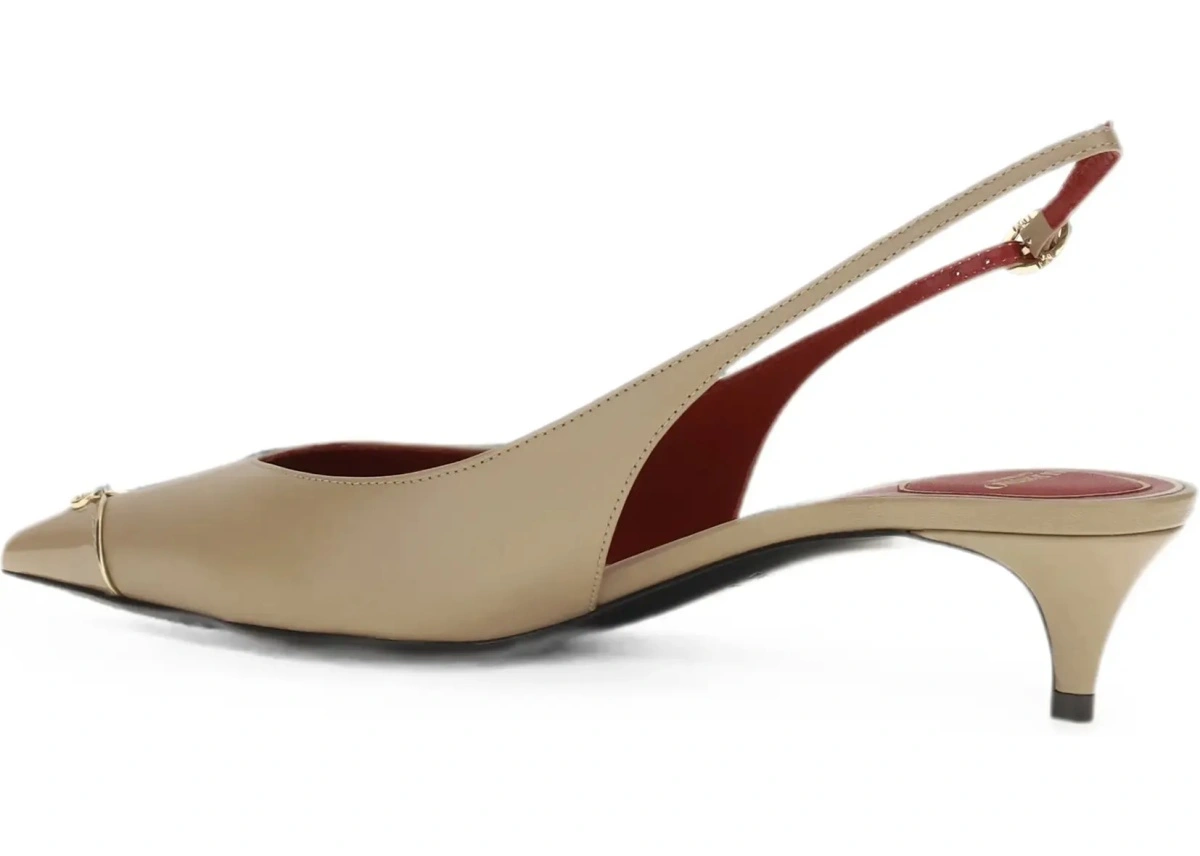 Pantofi VLogo Signature kitten-heel slingback Pumps - Img 7