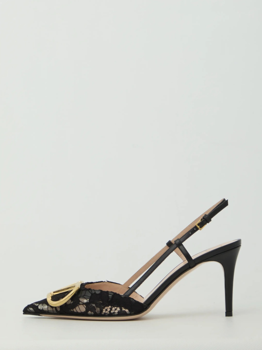 Pantofi Vlogo Signature Slingback Pumps In Lace - Img 4