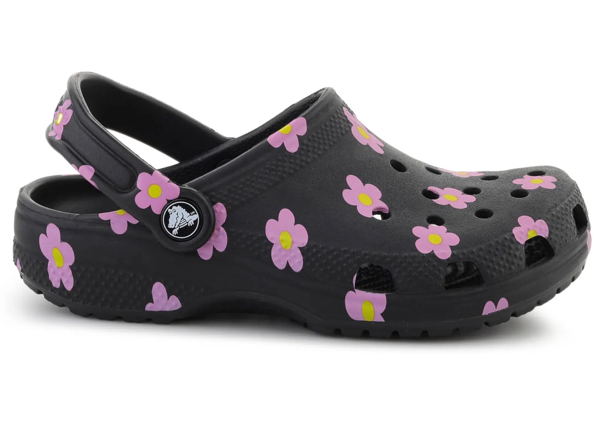 Papuci CLASSIC FLOWERR CLOG K BLACK - Img 4