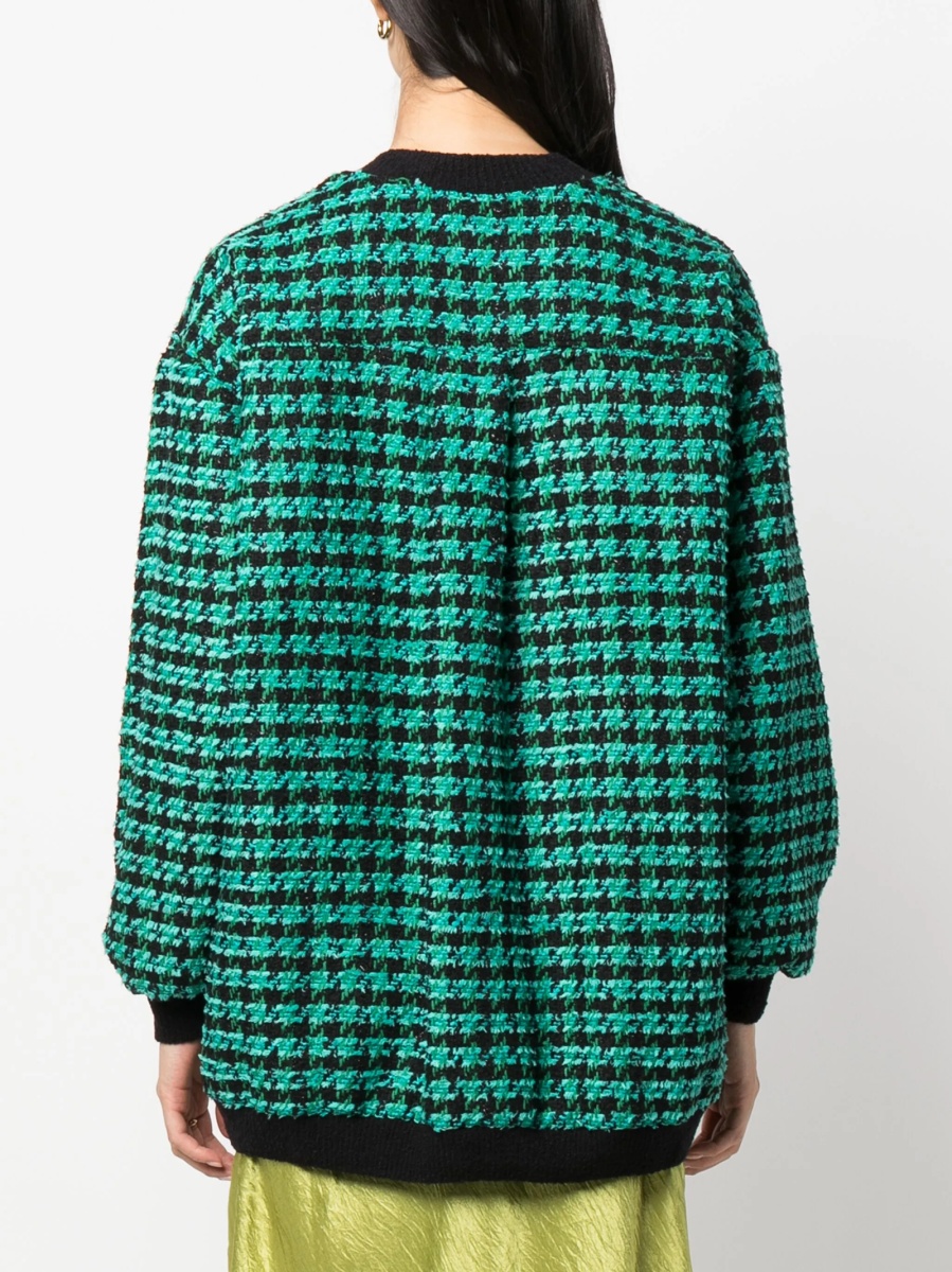 Poncho MSGM negru din acrilic si polyester - Img 4