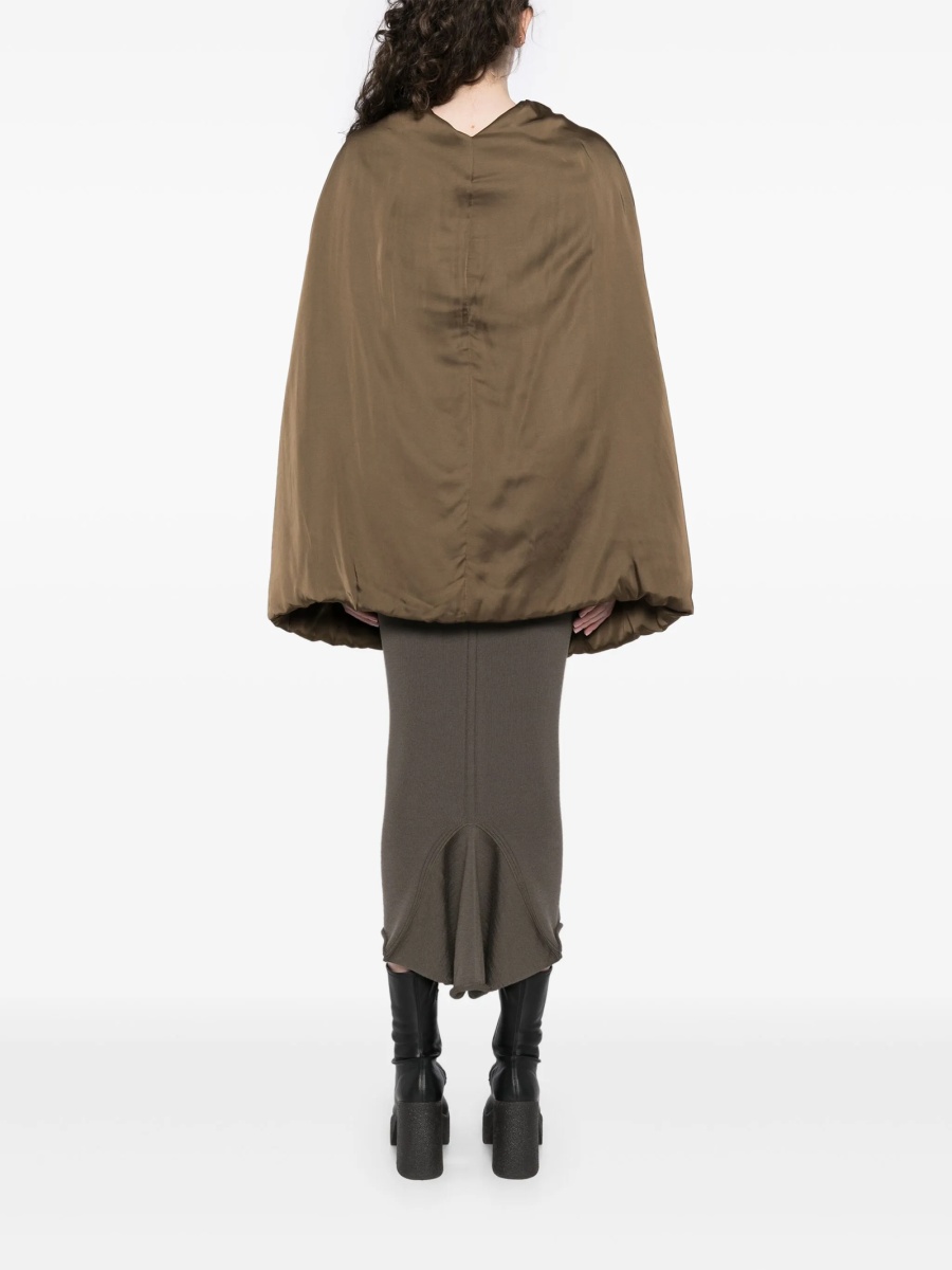 Poncho Rick Owens maro din vascoza si acetat - Img 4