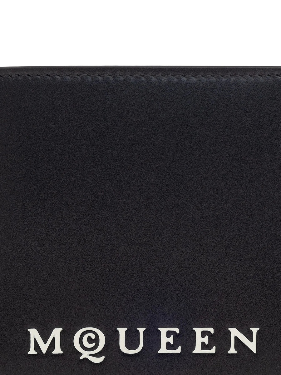 Portofel Alexander McQueen negru din piele - Img 5