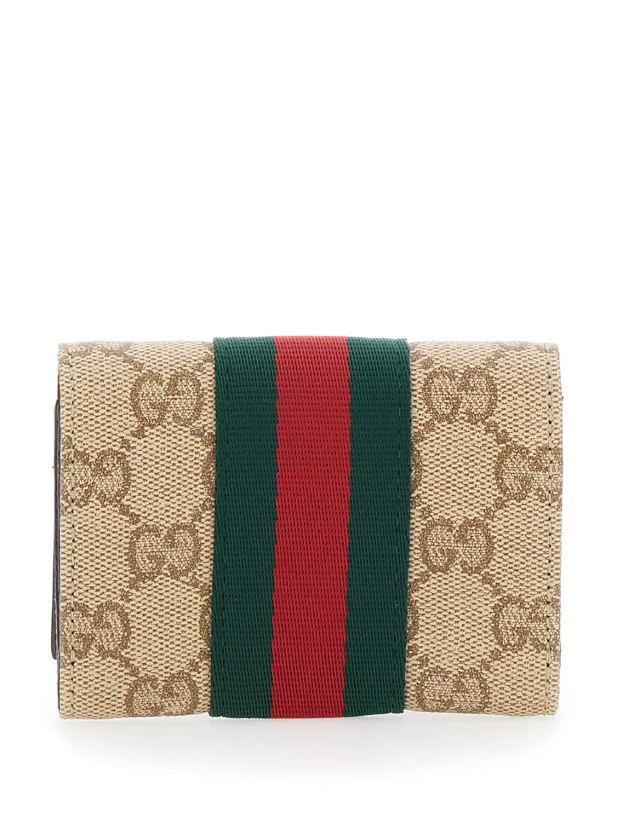 Portofel Gucci bej din material textil - Img 2