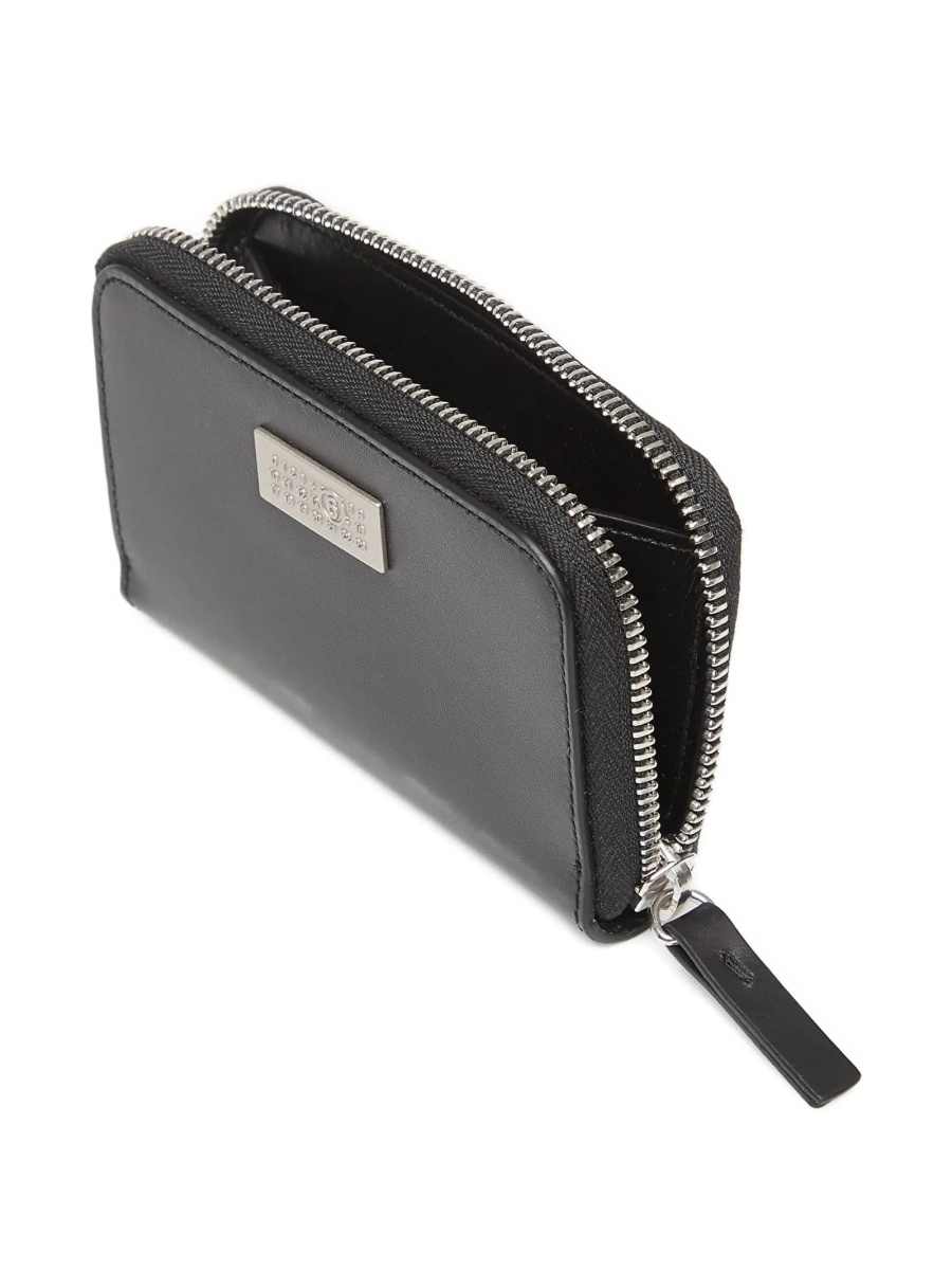 Portofel MM6 Maison Margiela negru din piele - Img 3