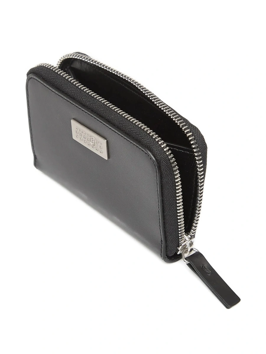 Portofel MM6 Maison Margiela negru din piele - Img 3