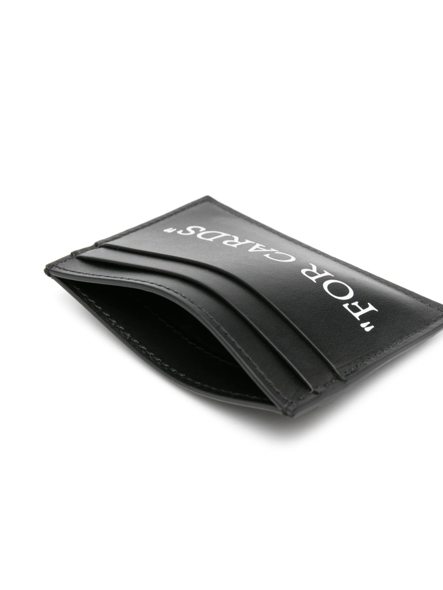 Portofel Off-White negru din piele - Img 3