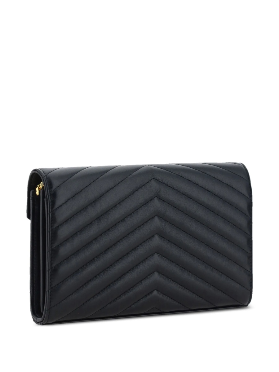 Portofel Saint Laurent Envelope negru din piele - Img 2