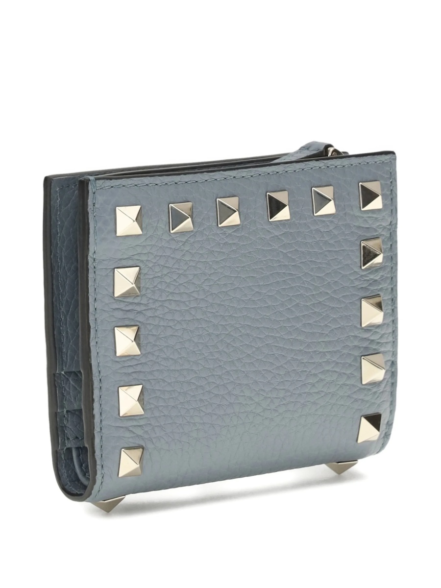 Portofel Valentino Garavani Rockstud albastru din piele - Img 2