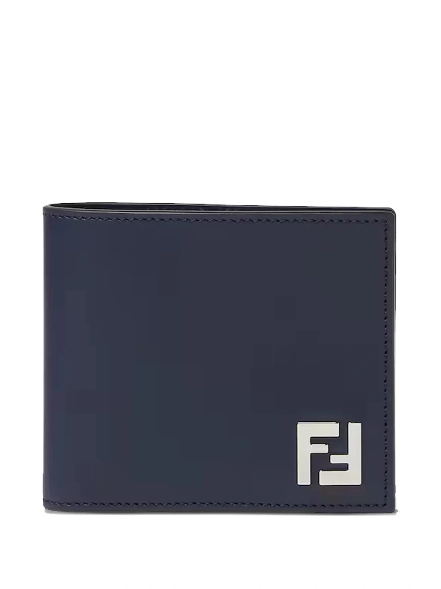Portofele Blue Bi-Fold Wallet with FF Plate on the Front in Leather for Men - Img 6
