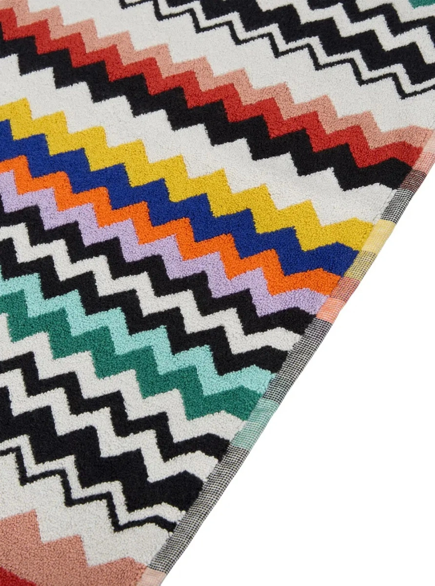 Prosop de baie MISSONI BEACHWEAR HOME multicolor din bumbac cu motiv zigzag - Img 3