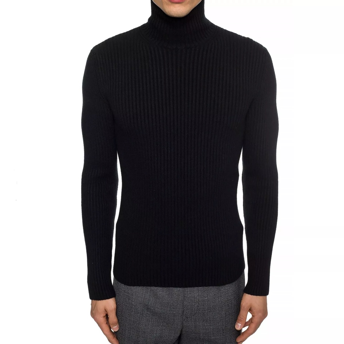Pulover Balenciaga Cashmere Blend Rib Knit Turtleneck - Img 2
