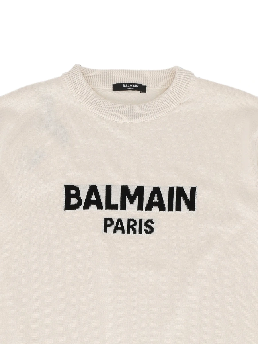 Pulover Balmain neutru din bumbac - Img 3