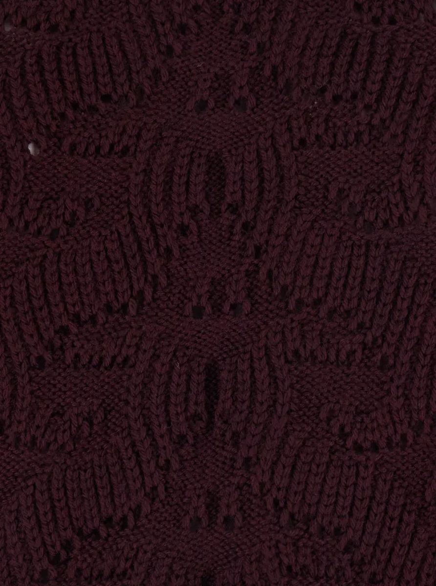 Pulover Brown High-neck sweater with wide short sleeves in Blend wool women - Img 3