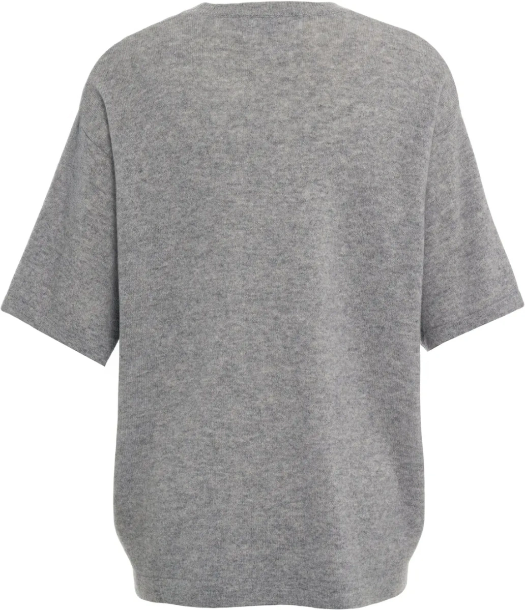 Pulover casual Colorush gri din casmir - Img 3