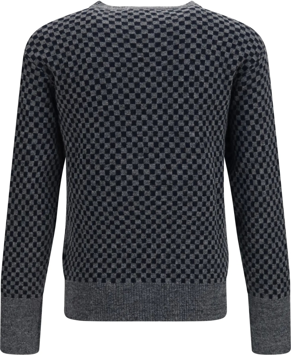Pulover Checkmate alpaca and cotton-blend Sweater - Img 2