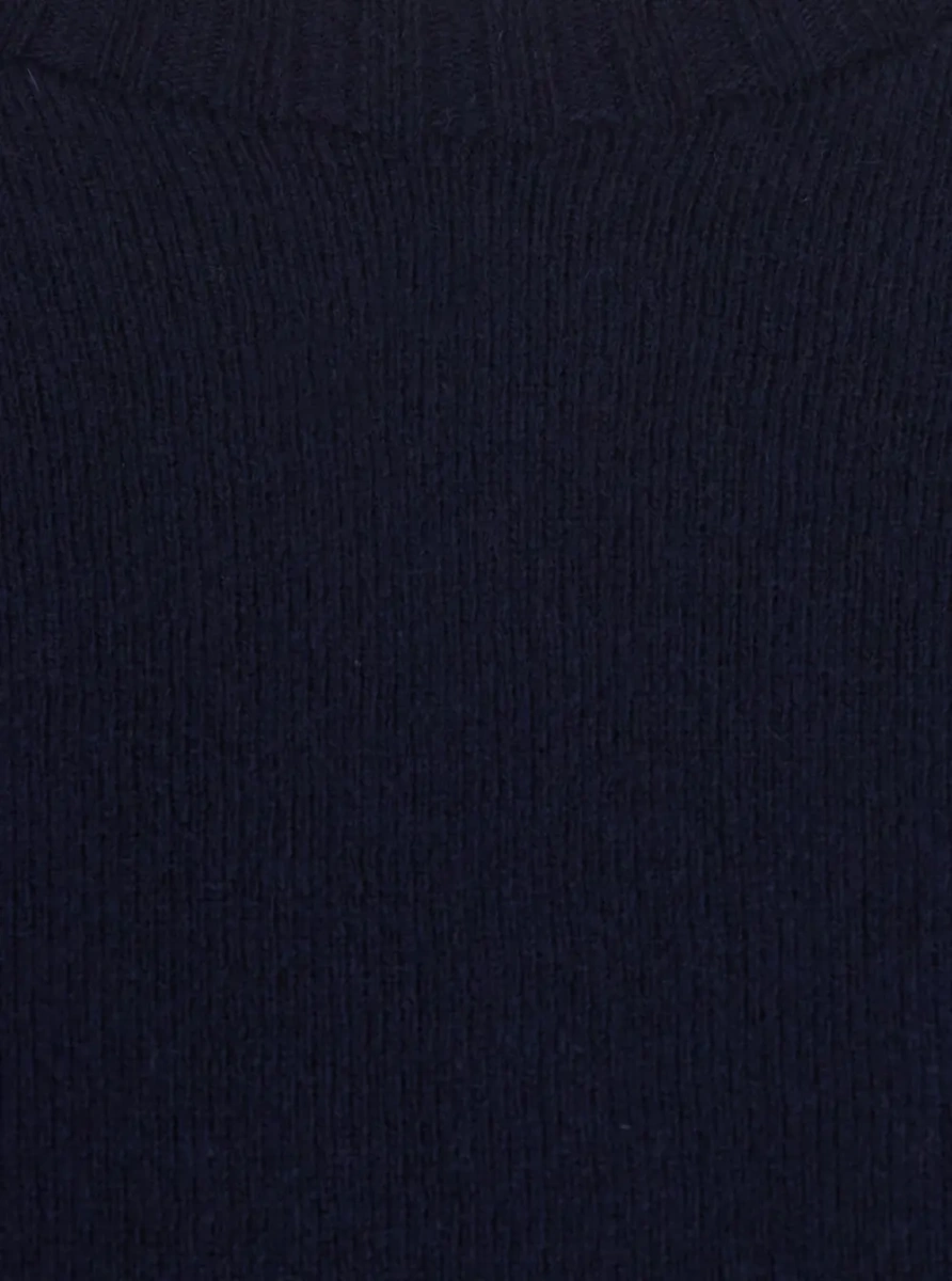 Pulover Classic V-neck Long Sleeve Top in Tech Fabric Blue Women - Img 3