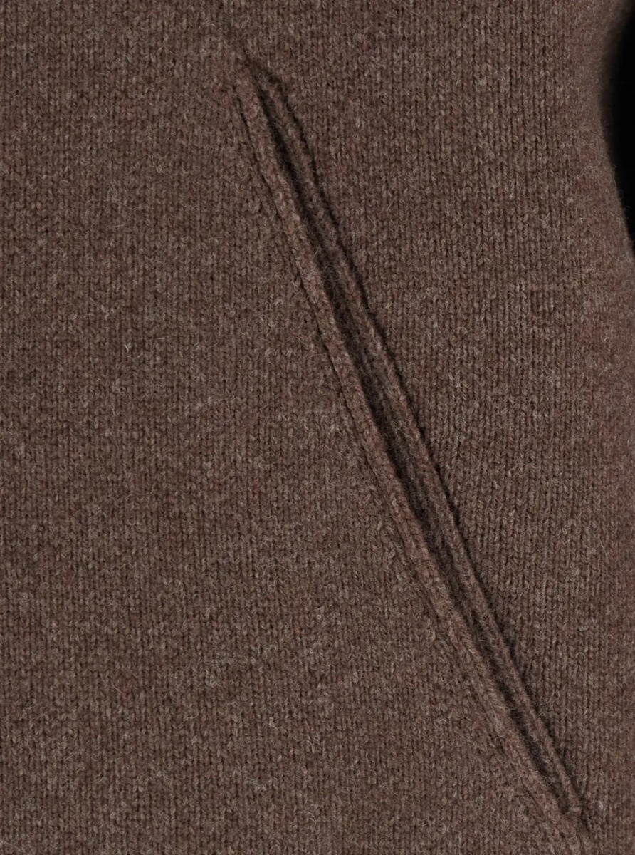 Pulover Core Zip-Up Sweater with high collar and long sleeves in Brown Men - Img 3
