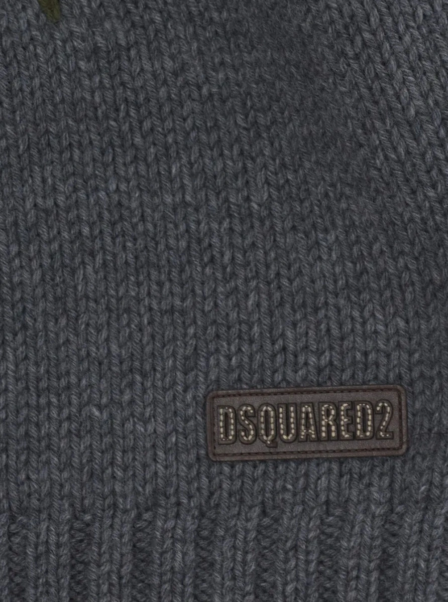 Pulover DSQUARED2 gri din lana - Img 3