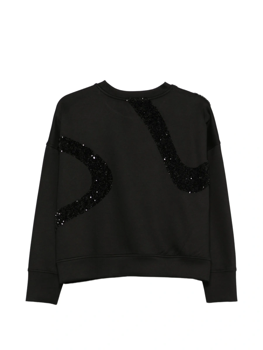 Pulover Emporio Armani negru din polyester si elastan - Img 2