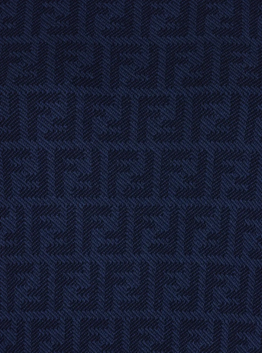 Pulover Fendi albastru din lana si matase - Img 3